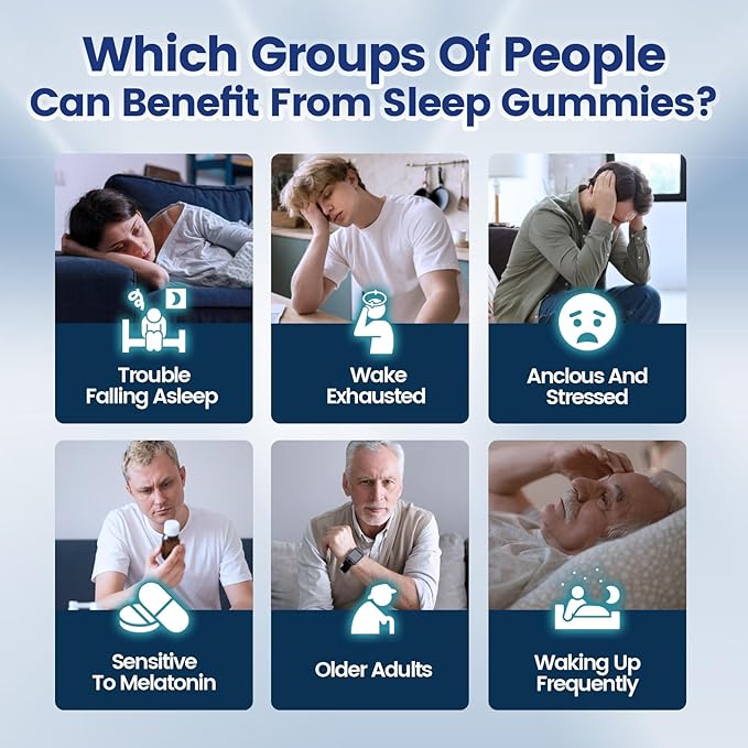 Sleep Gummies for Adultswith L-Theanine, Magnesium, Reishi Mushroom,Valerian Root, Passionflower | Non-Habit Forming Sleep Aid | Non-GMO Sleep Gummies Melatonin Free | Raspberry Flavor (60pcs)