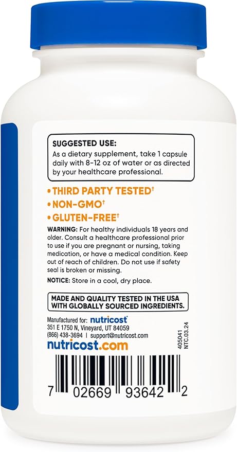 Nutricost Goldenseal Root 600mg, 120 Capsules - Non-GMO, Gluten Free, Vegetarian Capsules