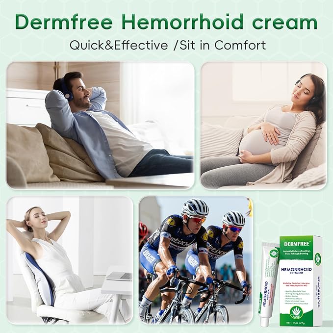 Hemorrhoid & Fissure Ointment,Hemorrhoid Treatment Cream with Phenylephrine HCl,Fast Relief from Swelling, Burning, Itching,Internal and External Hemor rhoid Cream with Aloe and Glycerin-1.5oz