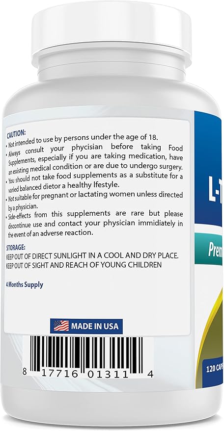 Best Naturals L-Tryptophan 500 mg 120 Capsules (120 Count (Pack of 3))