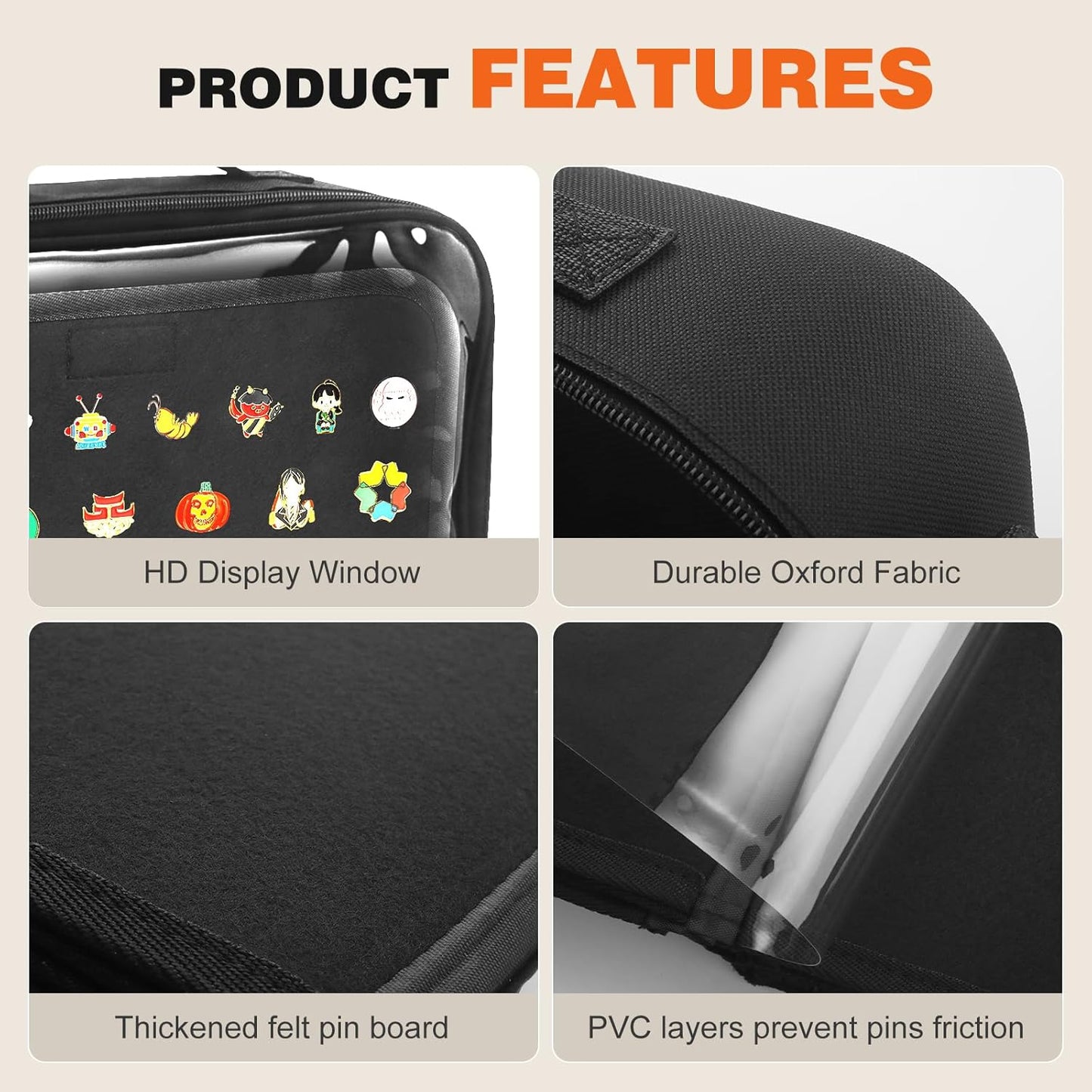 Enamel Pin Display Bag & Pin Trading Book for Collectors - Large Capacity 20 Page Pin Board Case with Removable Pages for Travel & Trading