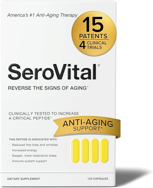Serovital Renewal Complex - Anti Aging Supplements - Amino Acids - Peptides - Improved Energy and Immunity, Better Deeper Sleep, 30-Day Supply