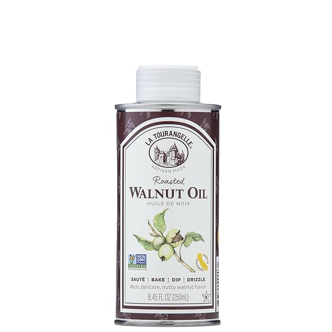 La Tourangelle, Roasted Walnut Oil, Plant-Based Source of Omega-3 Fatty Acid, Cooking, Baking, & Beauty, 8.45 fl oz