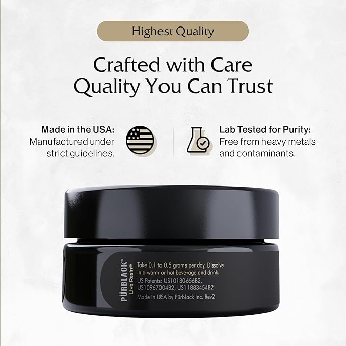 Live Resin Pure Gold Shilajit - Organic Shilajit Supplement with Over 80 Minerals - High Bioavailability & Antioxidant Support Mineral Supplement - Authentic Gold Infused Resin | USA Made -60 Servings