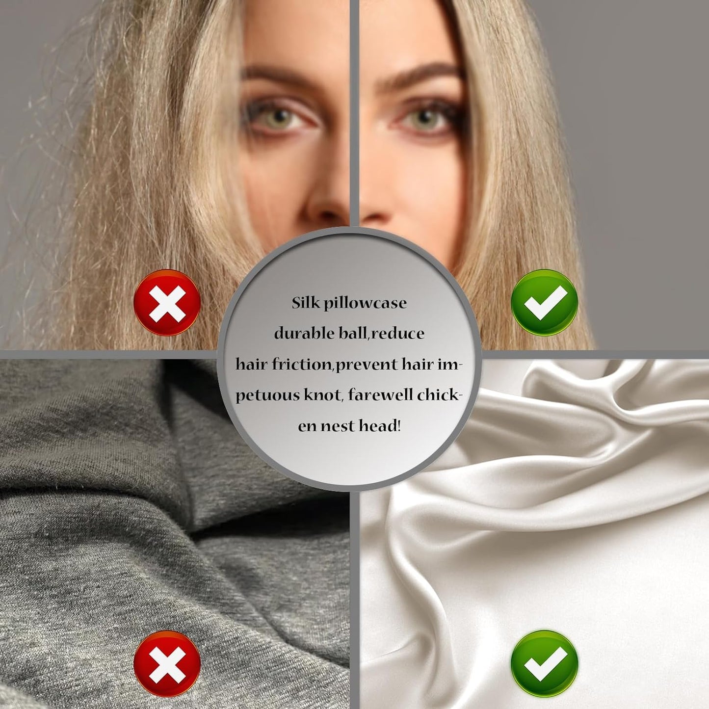 Mulberry Silk Pillow Cases for Hair and Skin King Size Silk Pillowcase with Zipper Soft Breathable Smooth Cooling Satin Silk Pillow Covers for Sleeping (Beige,20"X 36",1Pcs)