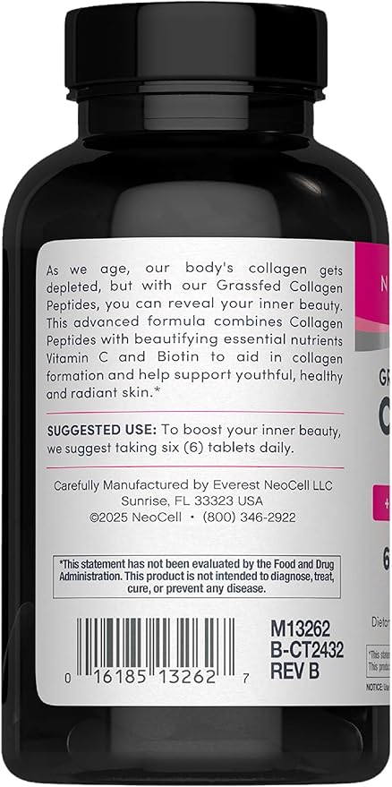 NeoCell Super Collagen With Vitamin C and Biotin, Skin, Hair and Nails Supplement, Includes Antioxidants, Tablet, 270 Count, 1 Bottle