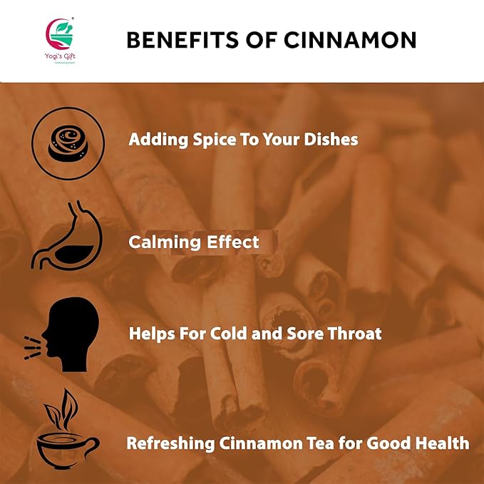 Crushed Cinnamon Bark 1 LB | Bulk Cinnamon Stick Pieces/Chips For Tea, Cooking | Rich Aroma and Great Flavour | Premium Grade Cinnamon by Yogi's Gift®