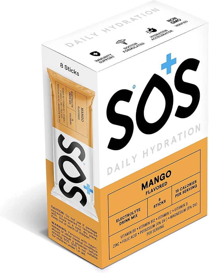 SOS Hydration (8 Servings (Pack of 1), Mango)