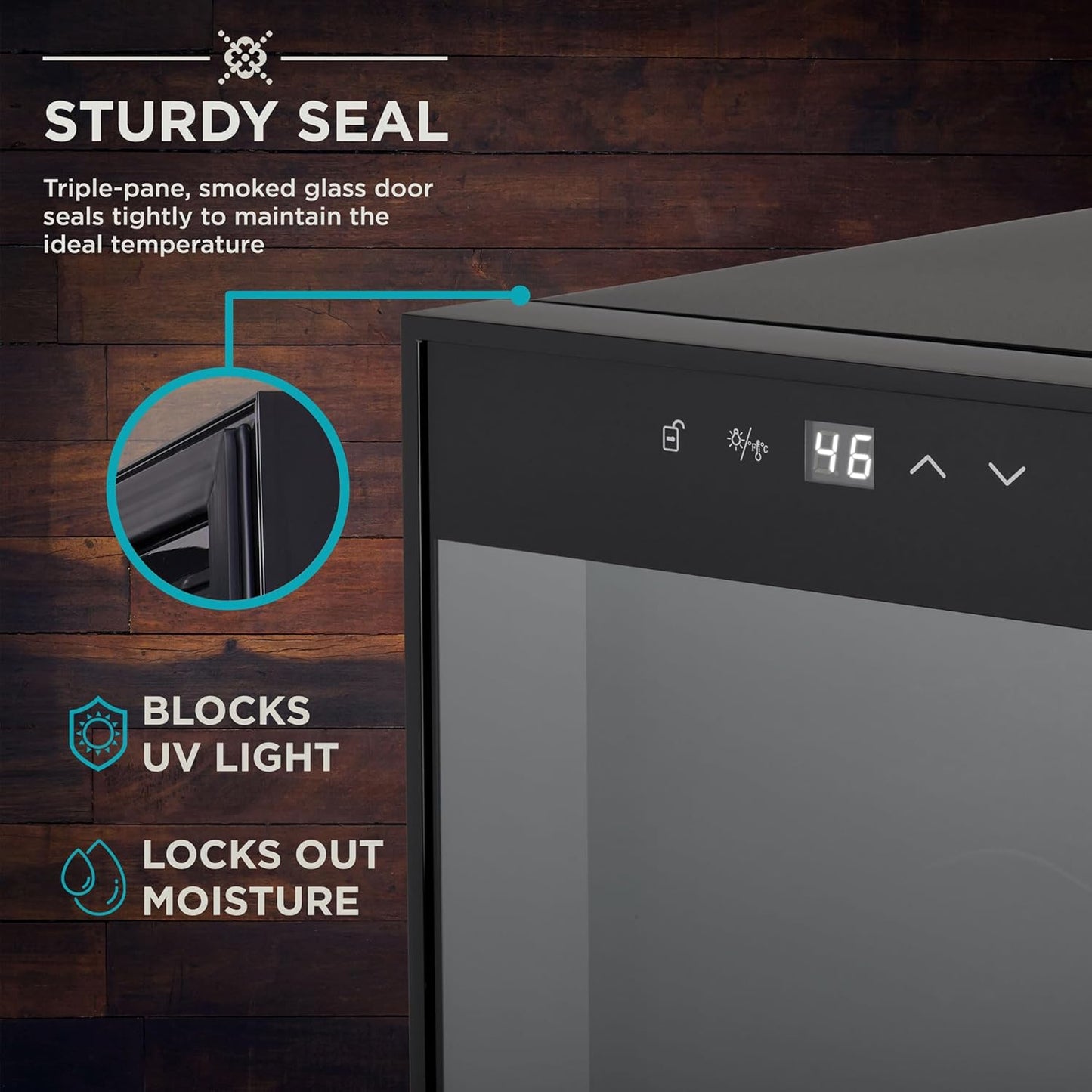 Ivation Premium 6 Bottle Horizontal Thermoelectric Wine Cooler/Chiller Counter Top Red & White Wine Cellar w/Digital Temperature, Freestanding Refrigerator Quiet Operation Fridge