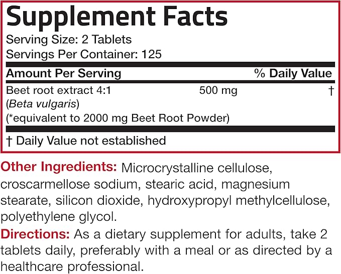 Bronson Beet Root Extra Strength, Non-GMO, 250 Vegetarian Tablets