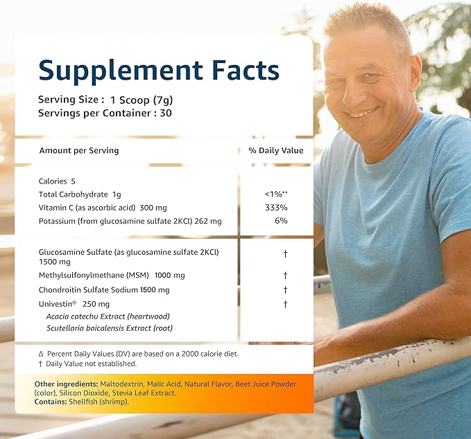 Univera RegeniCARE Canister, Glucosamine, Chondroitin, MSM, Univestin, Restores Cartilage, Supports Joint Comfort + Mobility + Flexibility, 30-Day Supply (Mango Flavor)