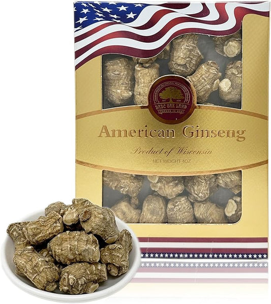 DOL 禮盒裝 Hand-Selected A Grade Cultivated Wisconsin American Ginseng Roots,Ginseng Pearl 美國威斯康辛州西洋參 花旗參 4oz.(113g/Box)