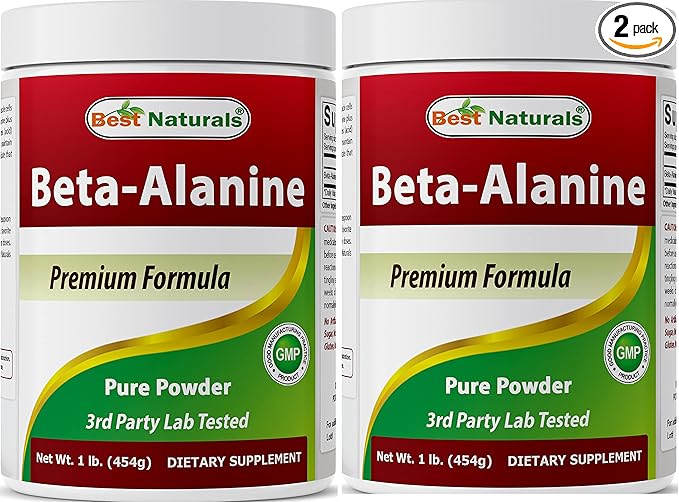 Best Naturals Beta Alanine Pure Powder 1 Pound (1 LB (Pack of 2))
