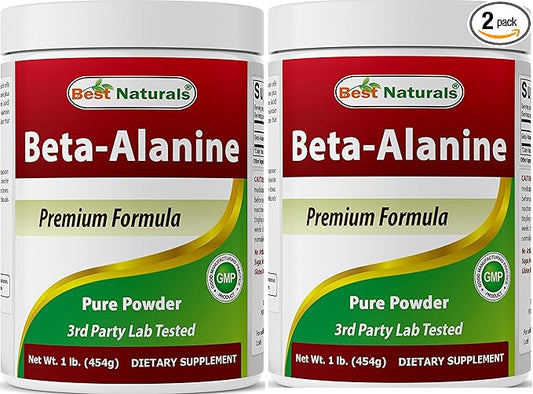 Best Naturals Beta Alanine Pure Powder 1 Pound (1 LB (Pack of 2))