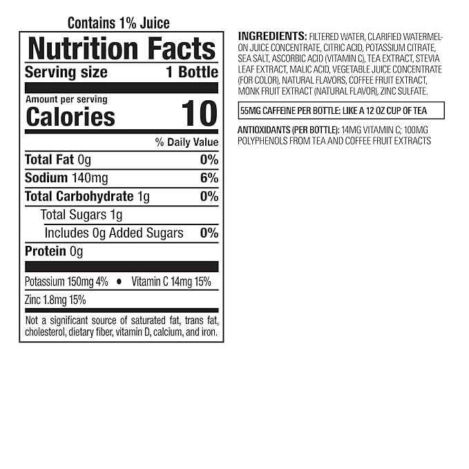 Bai Antioxidant Infused Water Beverage, Kula Watermelon, with Vitamin C and No Artificial Sweeteners, 18 Fluid Ounce Bottle, 12 Pack