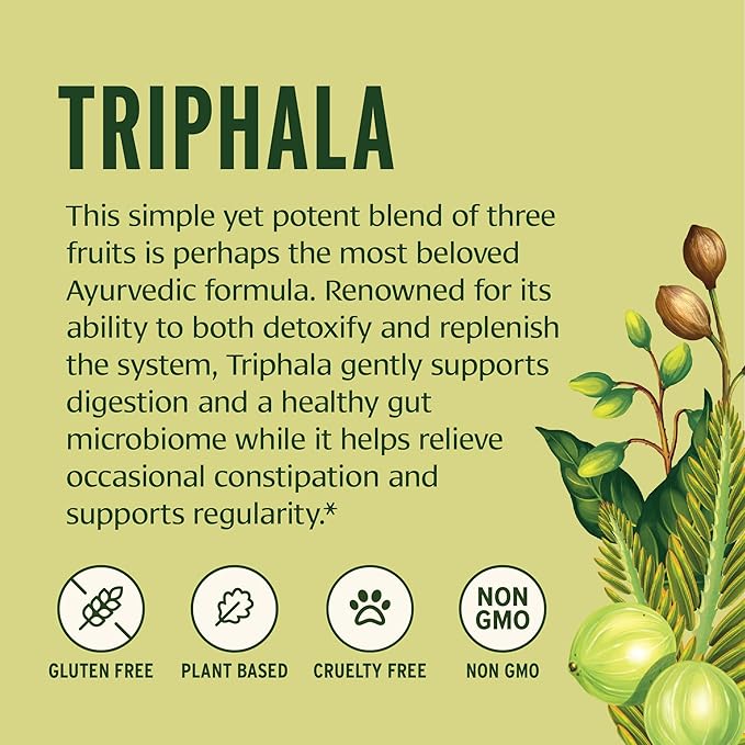 Banyan Botanicals Triphala Powder - Organic Digestion Supplement with Amla, Haritaki & Bibhitaki – Digestion, Colon Support & Healthy Gut Microbiome* – 1 lb – Non-GMO Sustainably Sourced Vegan