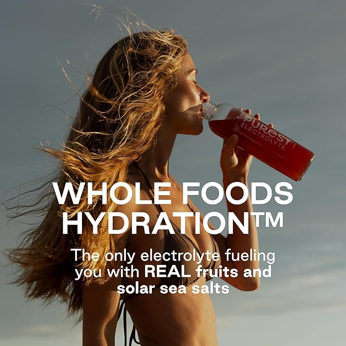 New! Purest Electrolyte Cranberry Mint Powder Packets – Whole Food Hydration - Organic Freeze-Dried Fruits and Solar Sea Salts for Ultimate Electrolyte Balance