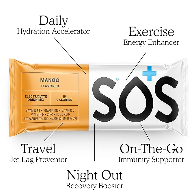 SOS Hydration (8 Servings (Pack of 1), Mango)