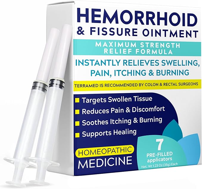 Hemorrhoid Treatment | Hemorrhoid Ointment | Hemorrhoid & Fissure Ointment | 7 Pre-Filled Applicators | Fast & Effective Relief | Reduces Swelling, Itching & Discomfort | Advanced Formula
