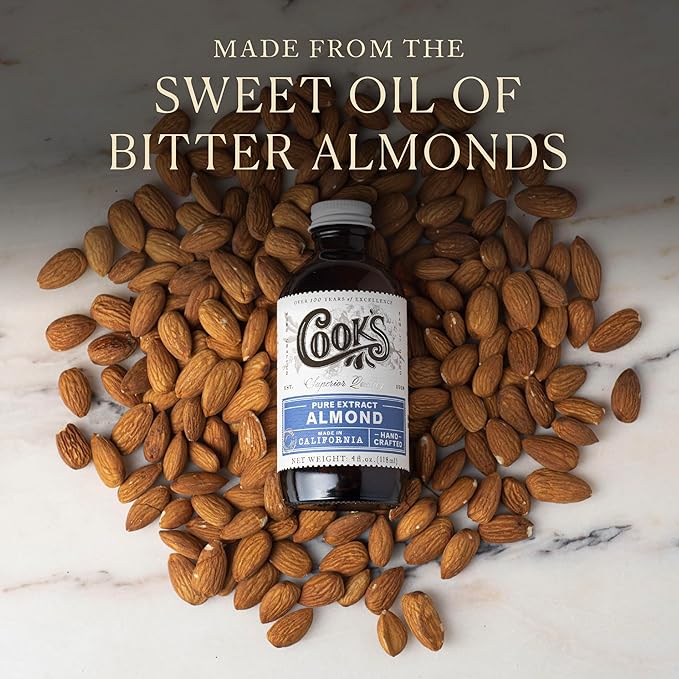 Cook’s, Pure Almond Extract for Baking, Cooking, and Mixology, Allergen Free Almond Flavoring Extract, 16 oz
