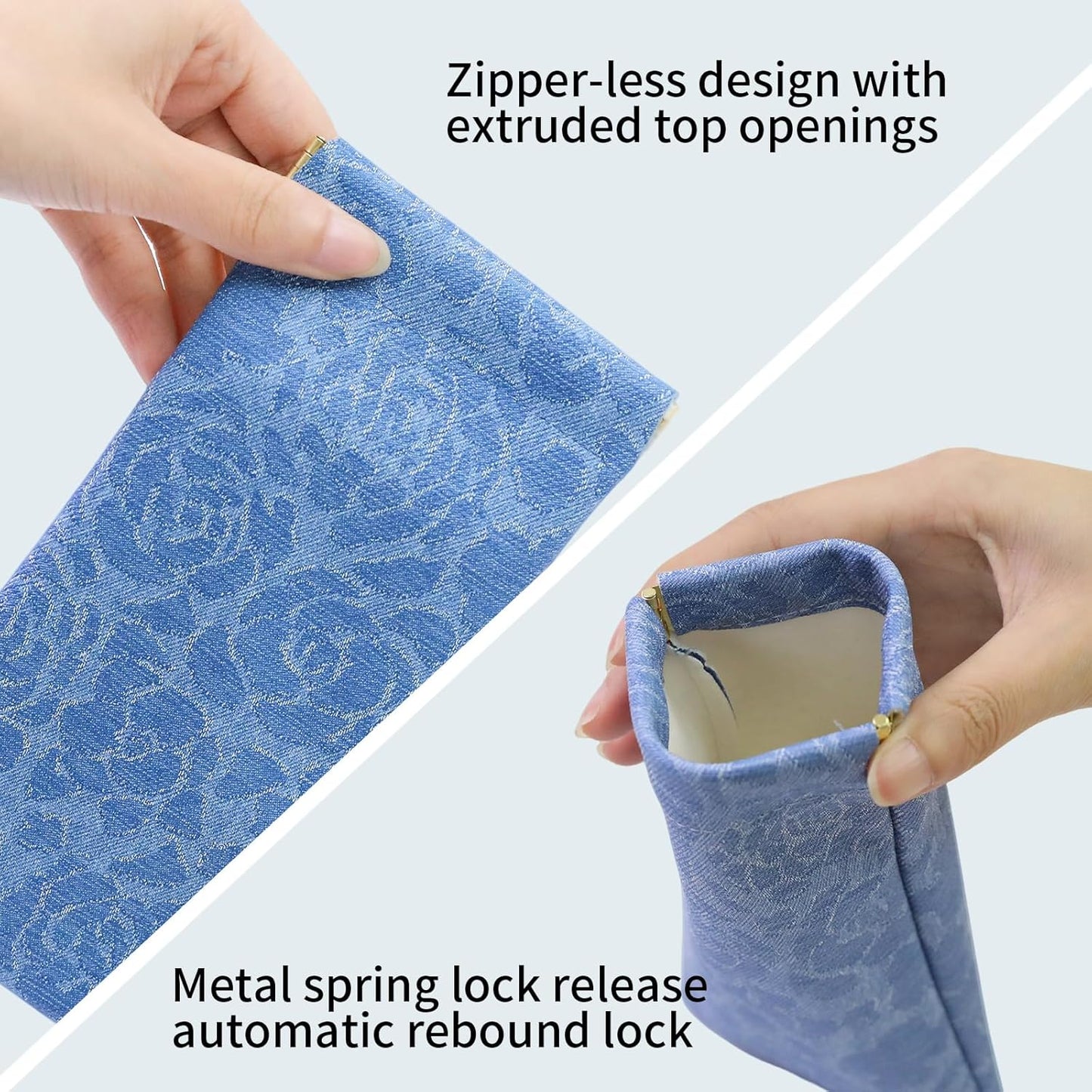 Double Eyeglass Case Soft Dual Glasses Case for Women Men Travel Squeeze Top Sunglasses Cases Eyeglasses Pouch