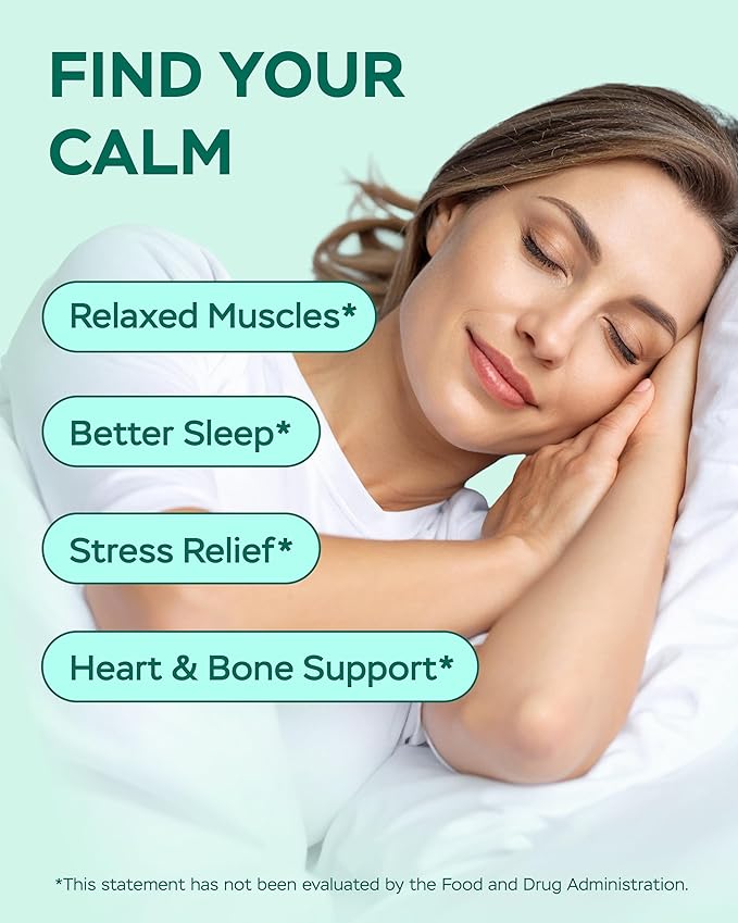 Magnesium for Sleep – Advanced Complex 610Mg with Glycinate, Citrate, Vitamin B6 for 3X Absorption & 5-HTP – Supports Sleep, Nighttime Relaxation, Nerve, Muscle, Bone & Energy Health