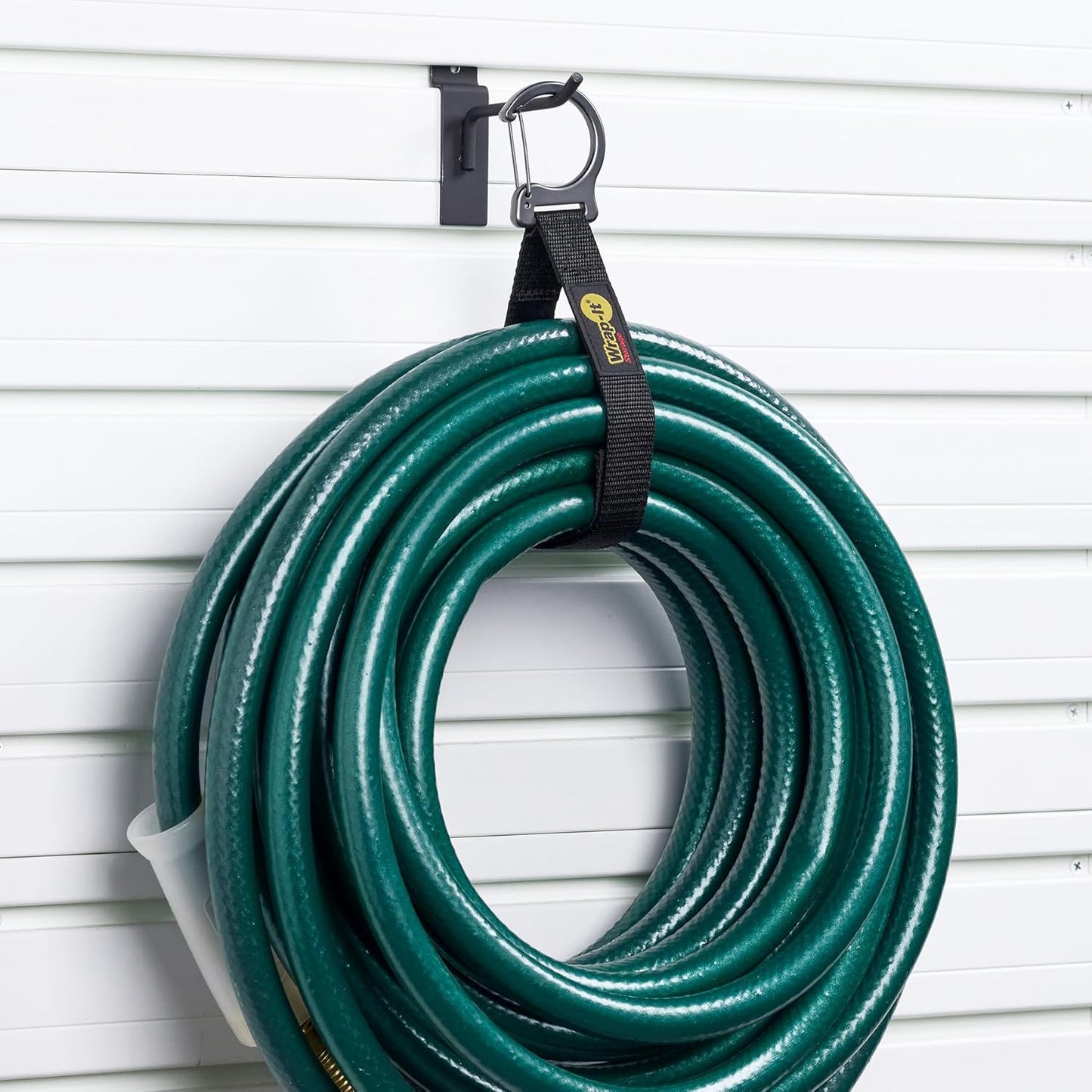 Wrap-It Storage Quick Clips - 20" (3-Pack) Black - Hose Organizer Straps with a Metal Clip to use as an Extension Cord Organizer or RV Hose Storage