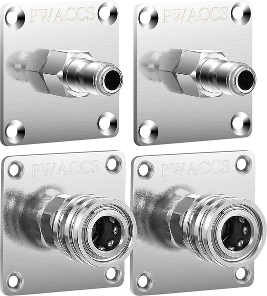 PWACCS Pressure Washer Gun Holder, Foam Cannon Holder, 1/4" Quick Connect Foam Cannon Wall Mount, Foam Gun Storage Rack Wall Mount Tool Holder for Organize and Store Power Washing Accessories, 4 Pack