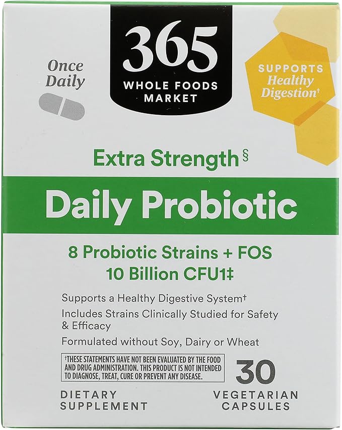 365 by Whole Foods Market, Extra Strength Daily Probiotic 10 billion CFU, 30 ct