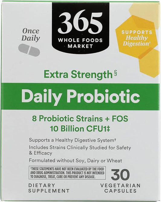 365 by Whole Foods Market, Extra Strength Daily Probiotic 10 billion CFU, 30 ct