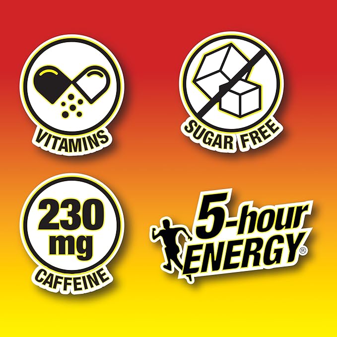 5-Hour Energy Gamer Shots Variety Pack, 30 Count (1.93 fl oz) - Extra Strength Apple Bash, Rocket Raspberry, Pineapple Charge Flavors