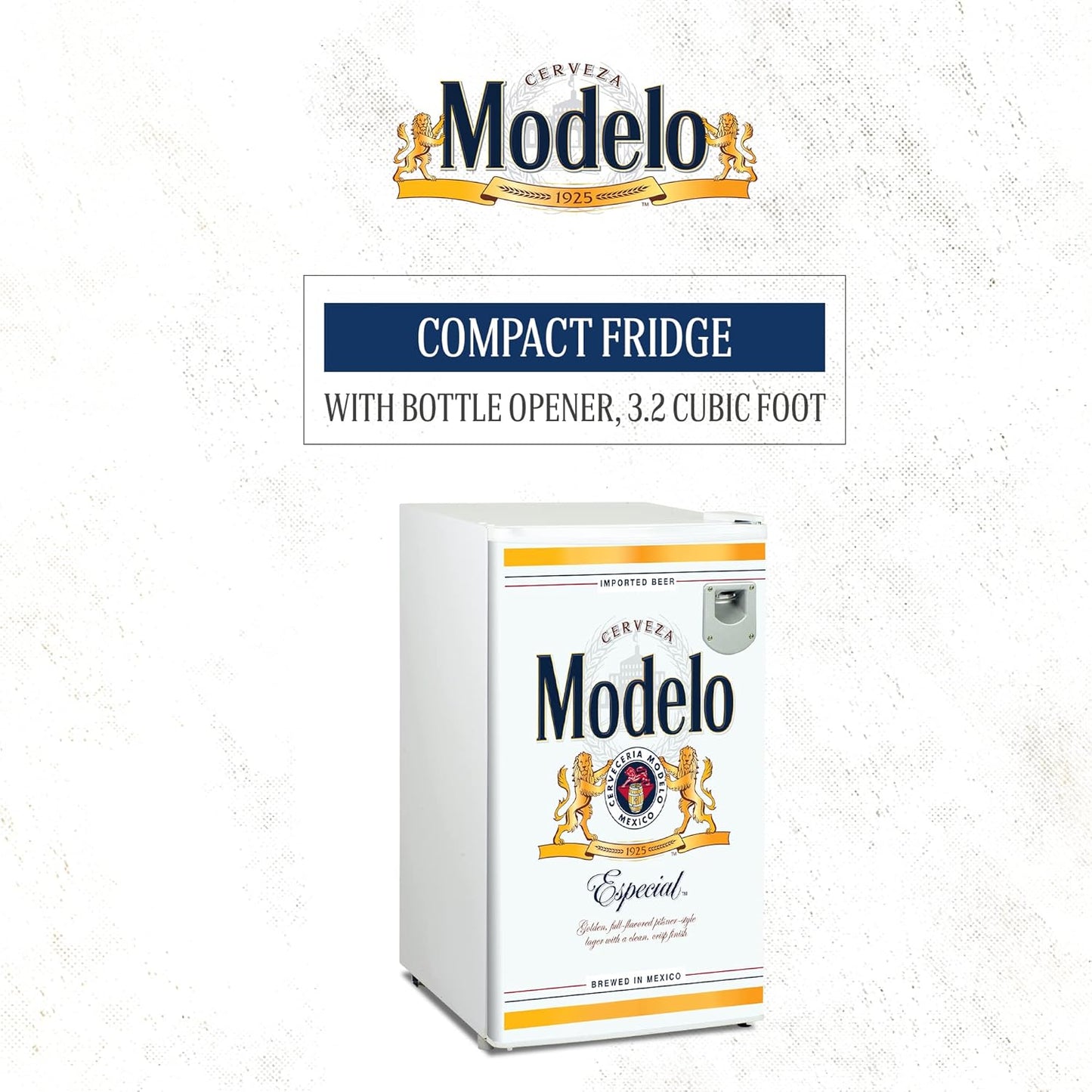 Modelo Refrigerator - Mini Fridge For Kitchen, Bedroom, Office, Dorms, Cuarto, Cool Storage For Wine, Drink, Beverages, Compact Free Standing, Neveras Pequeñpara, 3.2 Cubic Feet Capacity, White