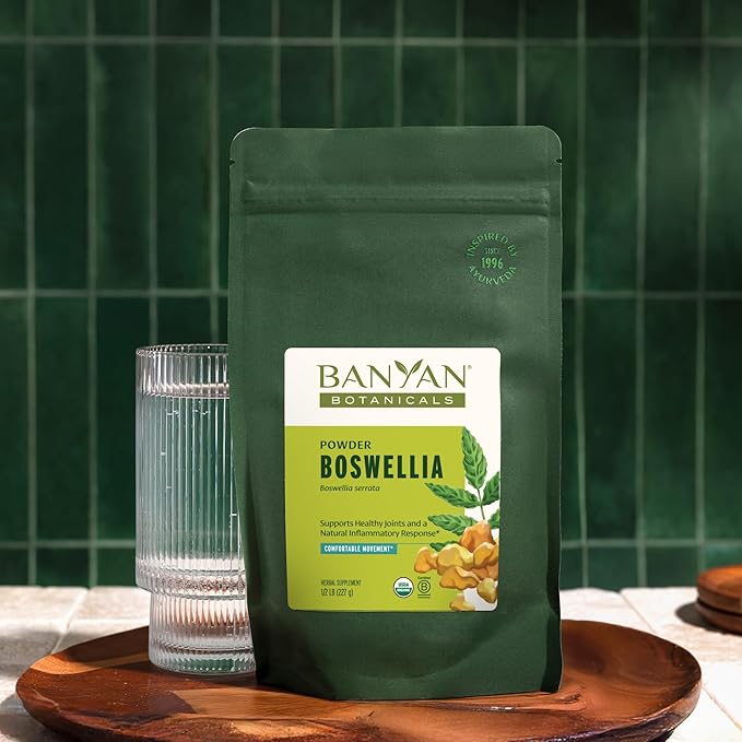 Banyan Botanicals Boswellia Powder – Organic Frankincense Resin (Boswellia Serrata) – Traditional Ayurvedic Joint Health Supplement* – 1/2 lb. – Non-GMO Sustainably Sourced Vegan