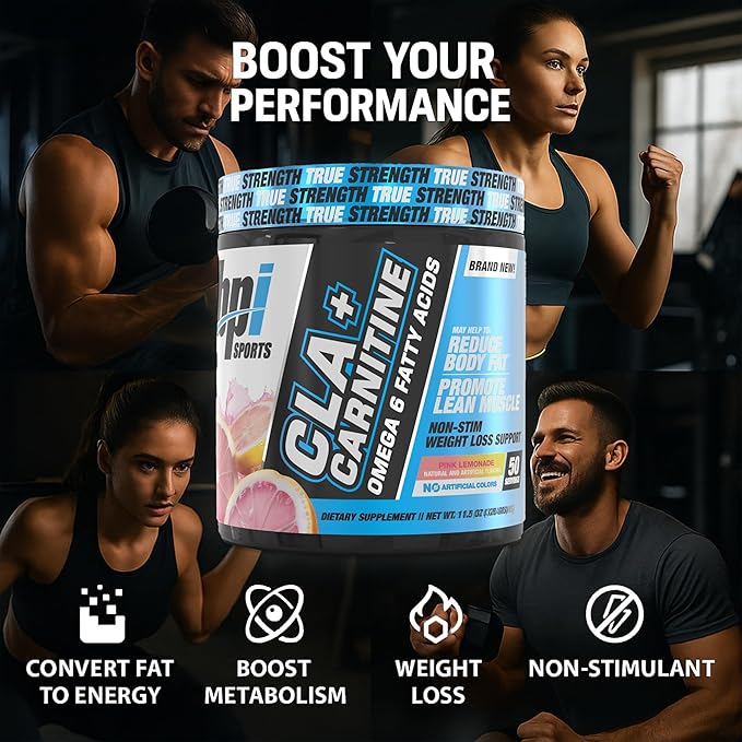 BPI Sports CLA+Carnitine – CLA L Carnitine & Linoleic Acid – L Carnitine Supplement for Weight Loss, Metabolism & Lean Muscle – Caffeine Free – Pink Lemonade – 50 Servings – 12.34 oz