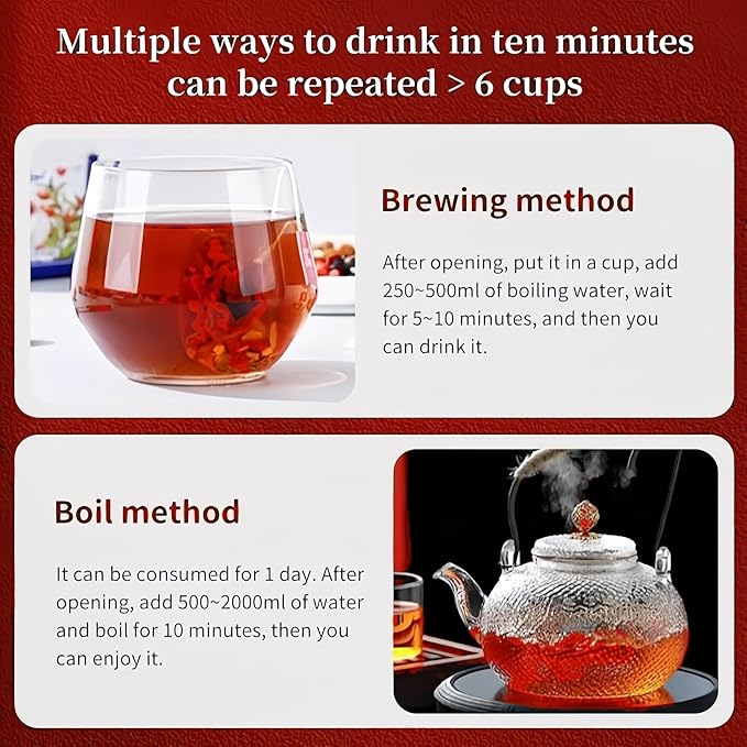 Kidney Tea Formula Ginseng Six Treasure Tea for Detox | 50 Bags | 6 Precious Ingredients Formula | Support Kidney and Liver Health | For Men and Women