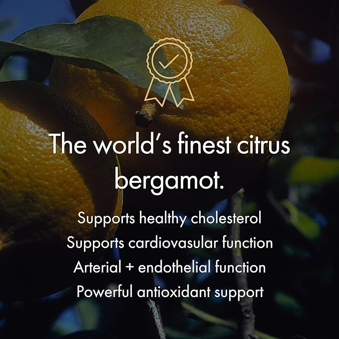 NAOMI Italian Citrus Bergamot 500mg + Resveratrol, Award-Winning Cardiologist Dvlpd, Supports Normal Cholesterol & Healthy Cellular Function, 7 Key Polyphenols, Resveratrol & Olive Leaf, 90-Day Supply
