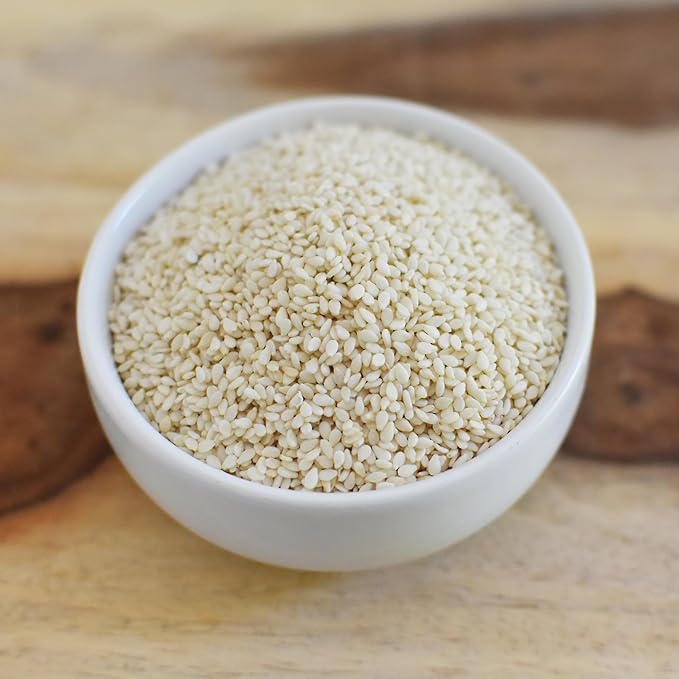 Anthony's Organic Hulled Sesame Seeds, 2 lb, White, Raw, Gluten Free, Non GMO, Keto Friendly