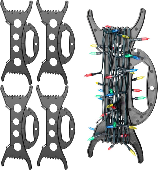 codree 4 PCS All Purpose Light Storage Holder-11.8Inch Christmas Light Cord Wind Up Storage Organizer-Holiday Light Storage for Tree Lights Extension Cord Garland