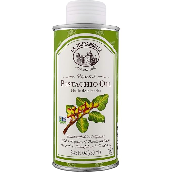 La Tourangelle Toasted Pumpkin Seed Oil and Roasted Pistachio Oil Bundle | Nutty Flavored Oils for Cooking, Baking, Salads, 8.45 fl oz Each