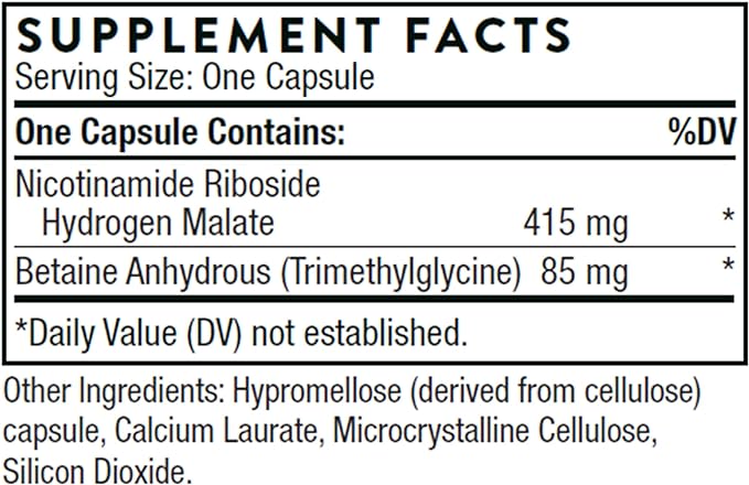 THORNE - NiaCel 400 - NAD Supplement - Nicotinamide Riboside - Support Healthy Aging, Cellular Energy Production, & Sleep-Wake Cycle* - NSF Certified for Sport - Gluten Free - 60 Capsules- 60 Servings