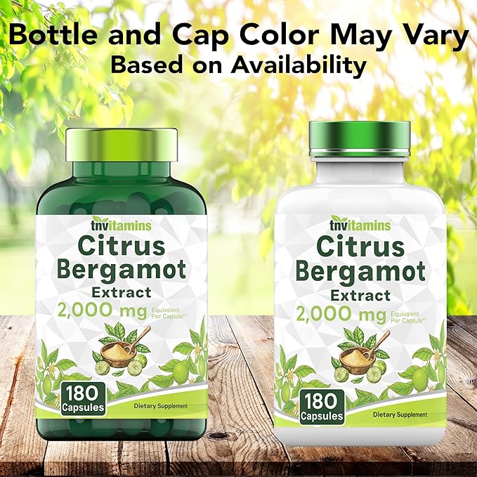 Citrus Bergamot 2000mg - 180 Capsules | Ultra Potent Citrus Bergamot Supplement 2000 mg Per 1 Capsule Serving | 6 Month Supply! | Non-GMO | Made in The USA!