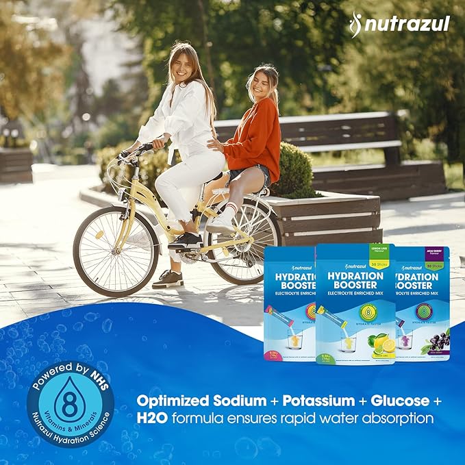 Nutrazul Hydration Booster | Supports Rapid Hydration | Electrolyte Enriched Mix | No Artificial Sweeteners | Passion Fruit Flavour | Vegan, Gluten-Free, Non-GMO | 90 Sticks