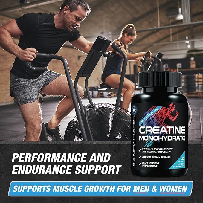 Creatine Monohydrate Capsules 3000mg - Micronized Creatine Nutritional Supplement - Lean Muscle Growth, Workout Performance, Energy & Endurance Support - 750mg per High Absorption Capsule - 120 Count
