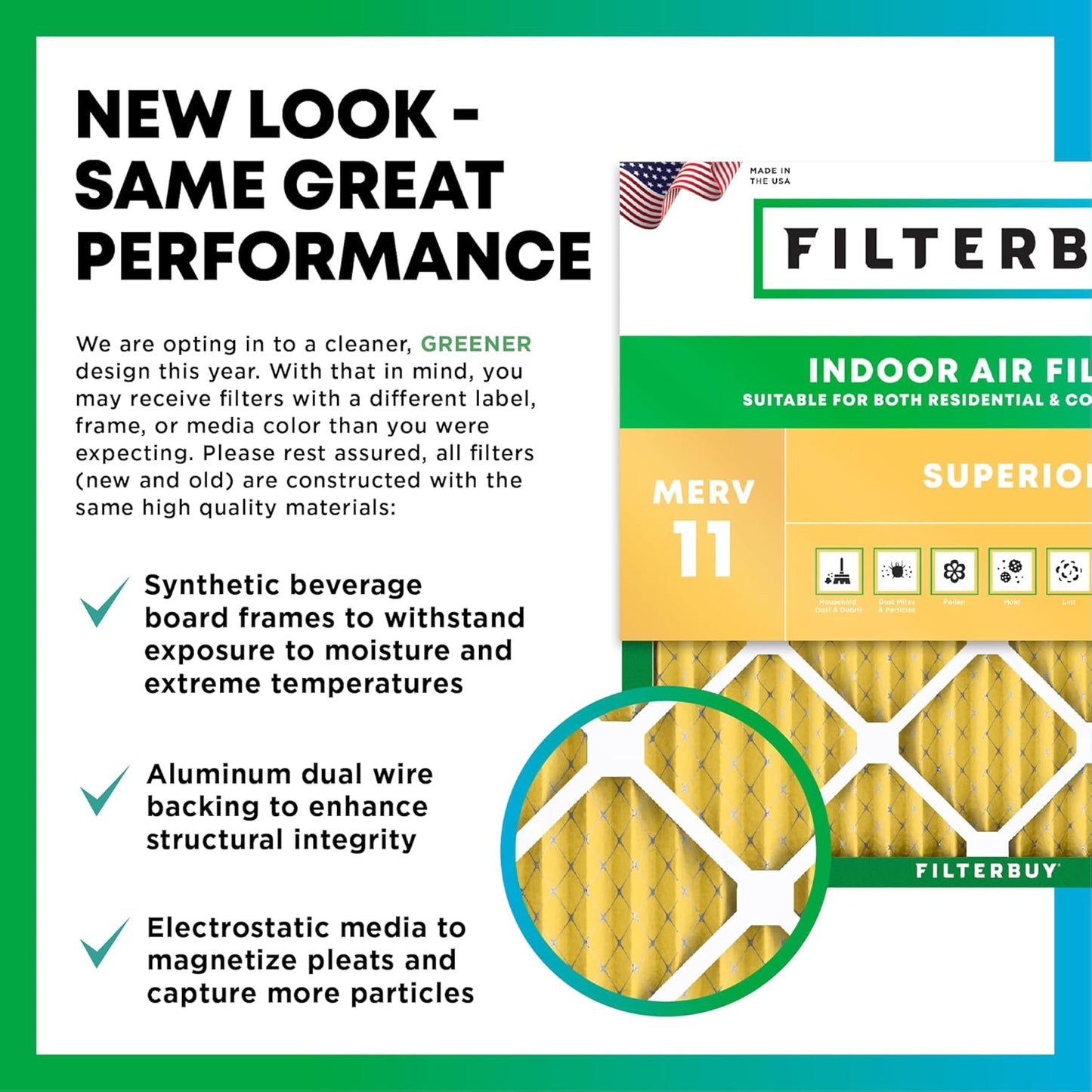 Filterbuy 19x20x5 Air Filter MERV 11 Superior Pet & Allergy Defense (4-Pack), Pleated HVAC AC Furnace Filters for Bryant, Carrier, BDP, Day & Night, and Payne (Actual Size: 19.06 x 19.81 x 4.25)