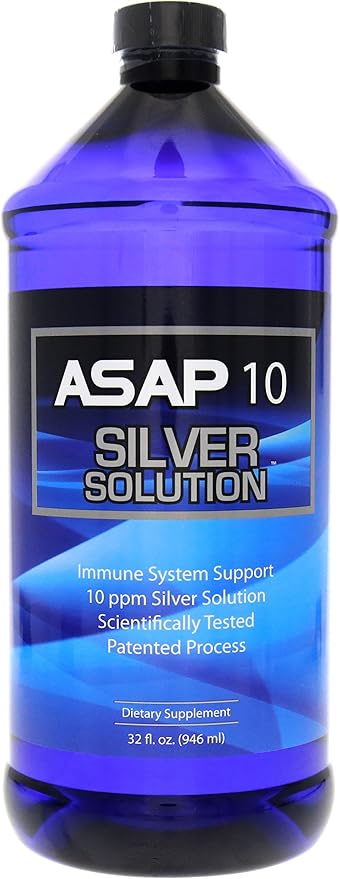 American Biotech Labs ASAP 10 PPM Silver Sol Immune System Support | 2 Pack of 32 Oz Totalling 64 Oz