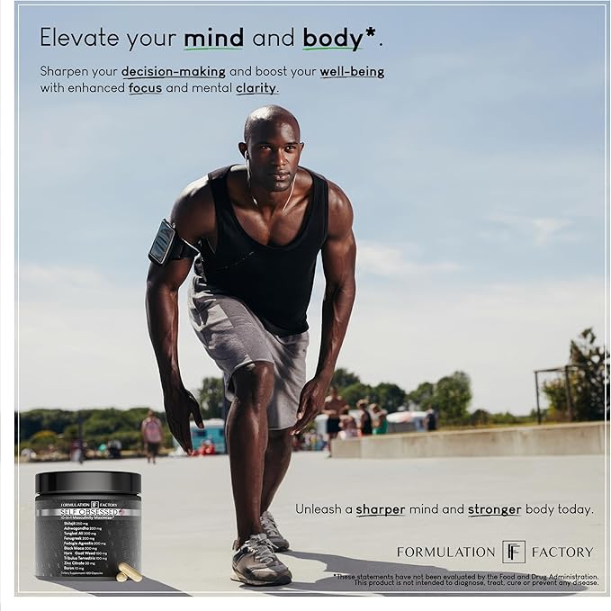Self Obsessed 10 in 1 Masculinity Maximizer Supplement, Shilajit for Men, Tongkat Ali, Ashwaganda, Fenugreek & More, Muscle Growth, Energy Management, Strength, Recovery 4-Month Supply (Pack of 2)