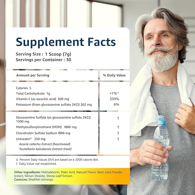 Univera RegeniCARE Canister, Glucosamine, Chondroitin, MSM, Univestin, Restores Cartilage, Supports Joint Comfort + Mobility + Flexibility, 30-Day Supply (Lemon Flavor)