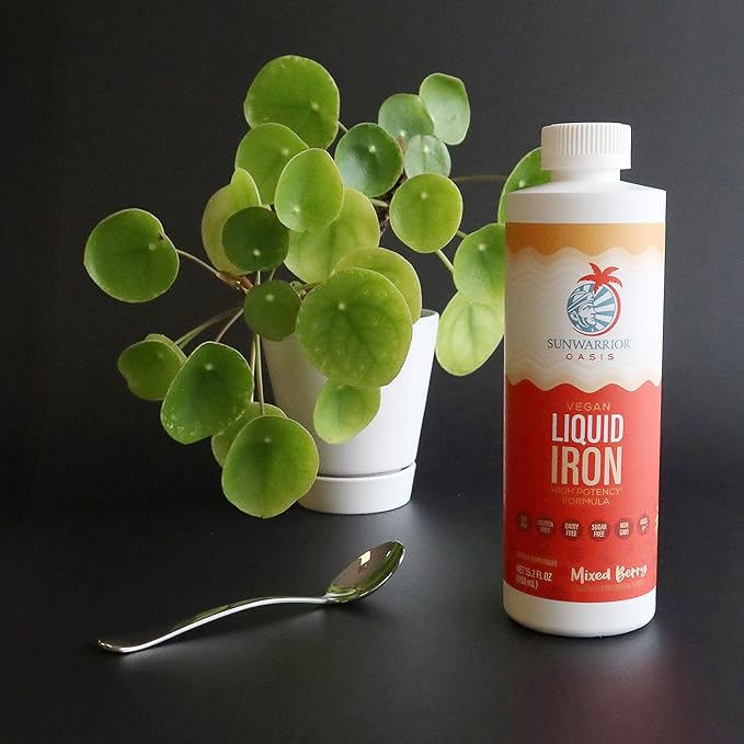 Liquid Iron Supplement for Women Vegan Iron Fast Absorbing Immune Support & Women’s Health Ferrous Bisglycinate Chelate Healthy Blood & Red Cells Stomach-Friendly High Potency 15.2 fl oz Mixed Berry