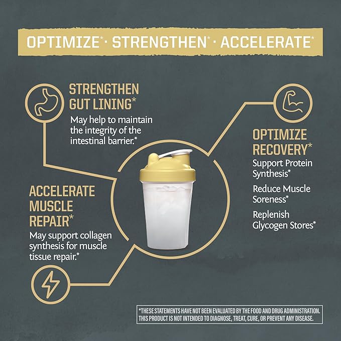 Glutamine Powder L-Glutamine Supplement Support Muscle Recovery Gut Health Support Reduce Soreness Amino Acids Boost Protein Synthesis Accelerates Recovery Post-Workout 100 Servings Unflavored