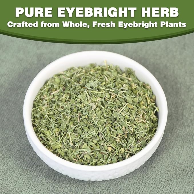 TEARELAE - Eyebright Herb - Pure Natural Eufrasia - Dried Euphrasia Officinalis Herbal Tea - Cut & Sifted - Loose Leaf - Caffeine-Free - Rich in Antioxidants - 2oz/57g